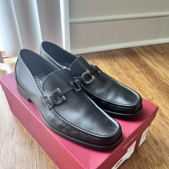 Men\'s SALVATORE  \'Grandioso\' Black Leather Loafers Size US 9 - main image 4